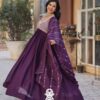 🧣 Wedding-Ready Star Georgette Gown Set with Dupatta - Special Designer Gown
