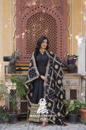 🎀 Shine Bright in Star Georgette with Designer Dupatta - Special Designer Gown