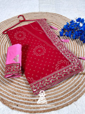 Traditional Lahariya print Georgette saree for women,s || Festive georgette saree for women's ||