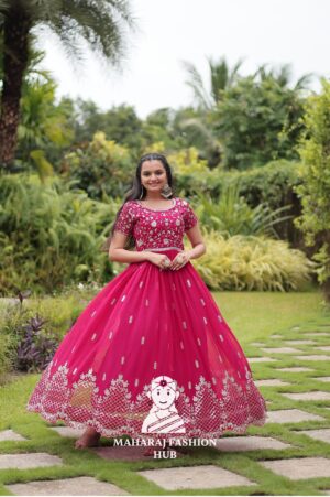 💃 Faux Blooming Gown with Sequins Magic - Special Designer Gown