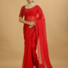 Organza Silk Saree with Designer Embroidered Blouse